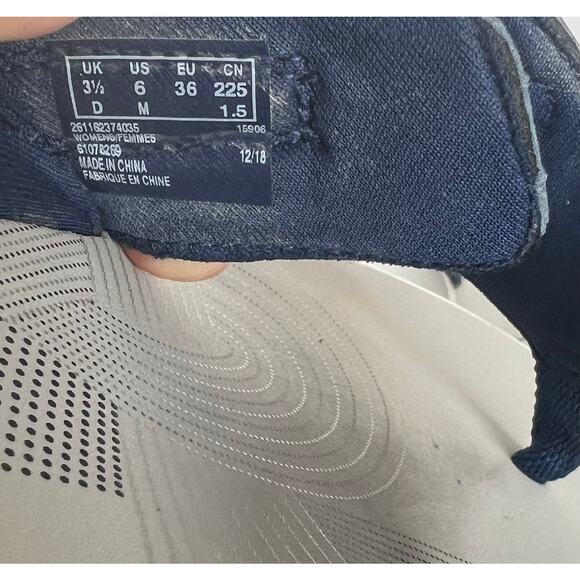 Clarks Cloud Steppers Navy Blue White and Gray Thong Sandal Shoes Size US 6 - Picture 9 of 9